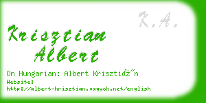 krisztian albert business card